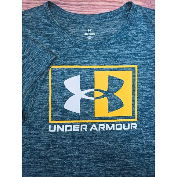 Under Armour Womens Loose Fit Blue Heather T-Shirt XL - Picture 5 of 7